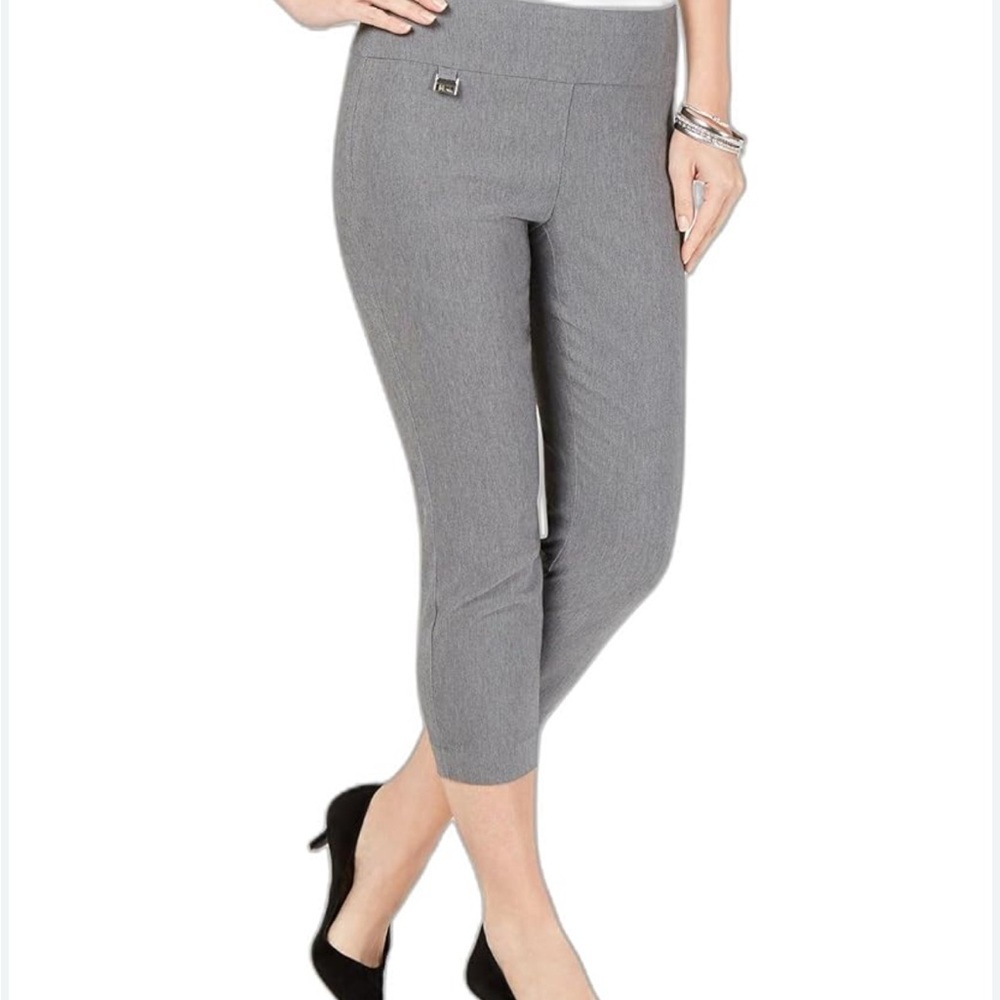 Alfani Women's Light Gray Cropped Pants - Picture 2 of 6